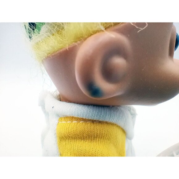 Vintage Troll Doll Tennis Player Yellow Hair 4 Inch Toy Collectible Russ Berrie - Picture 8 of 14